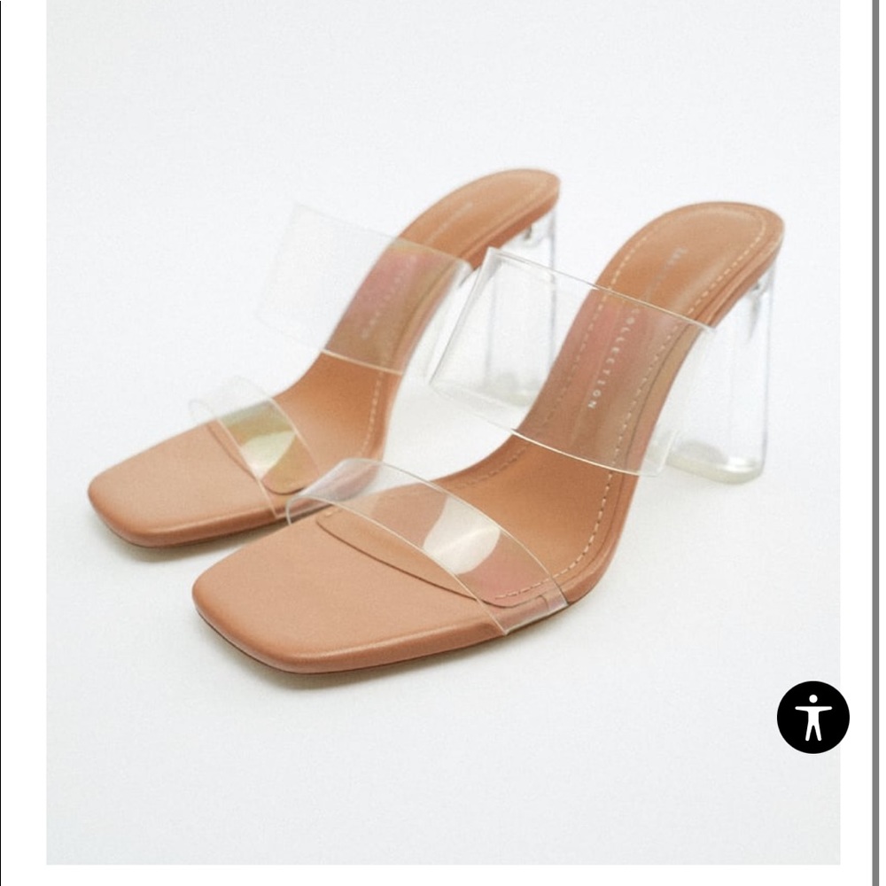 NWT Zara Vinyl Sandals